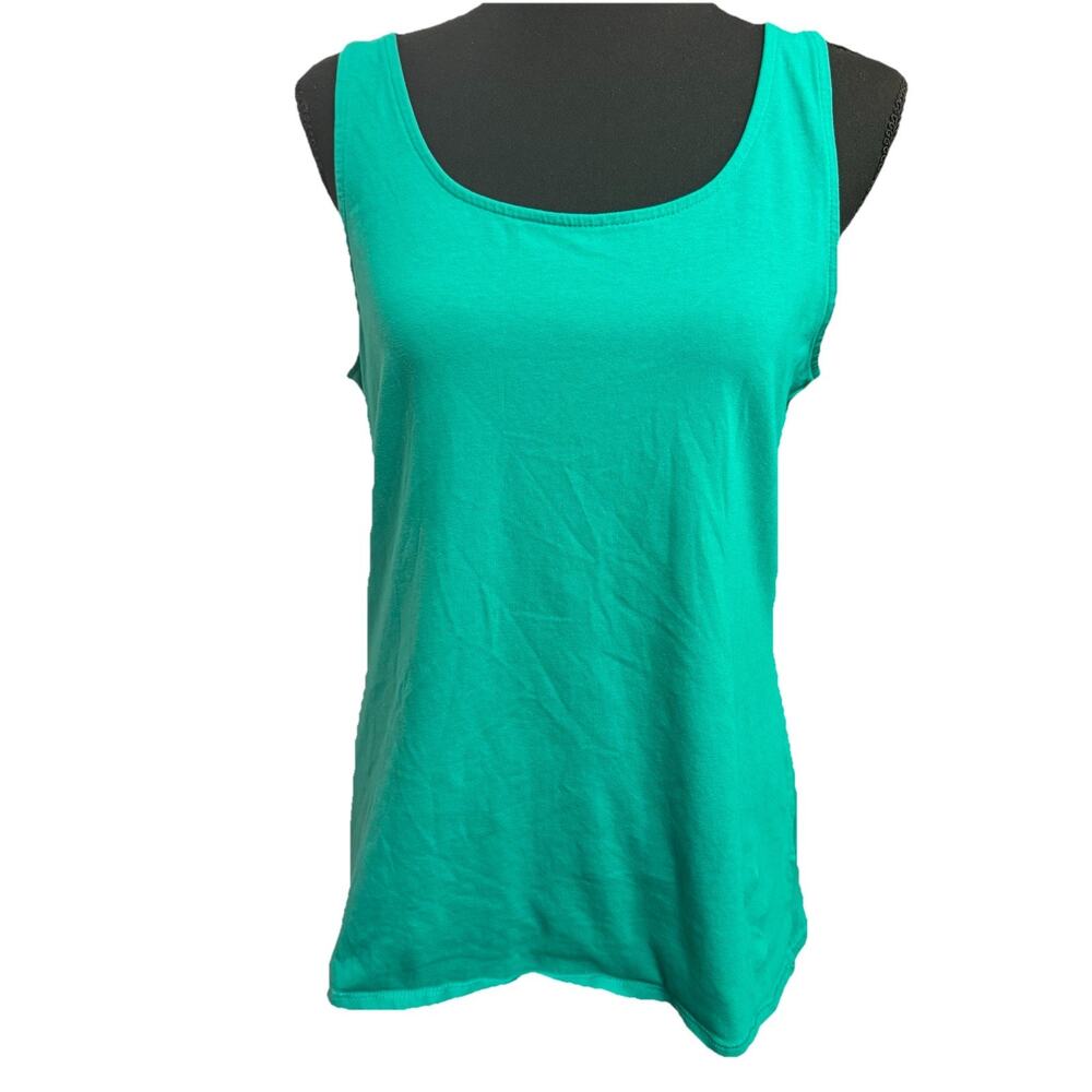 J Jill Perfect Tank Top Large Jungle Green Closet Basic Undershirt